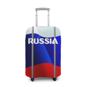 Чехол для чемодана 3D с принтом Россия. в Екатеринбурге, 86% полиэфир, 14% спандекс | двустороннее нанесение принта, прорези для ручек и колес | 8 | 8 марта | russia | весна | женский день | идея подарка | любимой | март | международный женский день | наша раша | патриотизм | подарок | праздник | раша | россия | россия 2020 | ст | штамп | я русский
