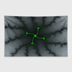 Флаг-баннер с принтом ABSTRACT LED в Екатеринбурге, 100% полиэстер | размер 67 х 109 см, плотность ткани — 95 г/м2; по краям флага есть четыре люверса для крепления | abstract | abstraction | color | fractal | geometry | paitnt | polygon | polygonal | psy | абстракция | геометрия | краски | неоновые | полигоны | психоделика | фрактал