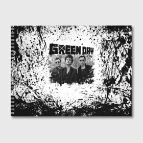 Альбом для рисования с принтом GreenDay в Екатеринбурге, 100% бумага
 | матовая бумага, плотность 200 мг. | Тематика изображения на принте: billie joe armstrong | greenday | rock | альтернативный | билли джо армстронг | гриндей | зеленый день | майк дёрнт | музыка | панк рок | поп панк | рок | тре кул