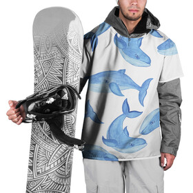 Накидка на куртку 3D с принтом Косяк китов в Екатеринбурге, 100% полиэстер |  | арт | карандашом | кит | киты | красками | море | моря | океан | океаны | под водой | рисунок