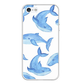 Чехол для iPhone 5/5S матовый с принтом Косяк китов в Екатеринбурге, Силикон | Область печати: задняя сторона чехла, без боковых панелей | арт | карандашом | кит | киты | красками | море | моря | океан | океаны | под водой | рисунок
