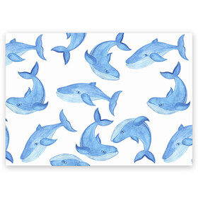 Поздравительная открытка с принтом Косяк китов в Екатеринбурге, 100% бумага | плотность бумаги 280 г/м2, матовая, на обратной стороне линовка и место для марки
 | арт | карандашом | кит | киты | красками | море | моря | океан | океаны | под водой | рисунок