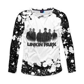 Женский лонгслив 3D с принтом LINKIN PARK(+спина) в Екатеринбурге, 100% полиэстер | длинные рукава, круглый вырез горловины, полуприлегающий силуэт | chester bennington | linkin park | mike shinoda | альтернативный метал | альтернативный рок | линкин парк | майк шинода | ню метал | поп музыка | поп рок | рэп метал | рэп рок | электроник рок