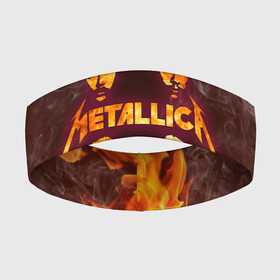 Повязка на голову 3D с принтом Metallica | Fire Rock (Z) в Екатеринбурге,  |  | james alan hetfield | джеймс хетфилд | кирк хэмметт | ларс ульрих | металлика | музыка | роберт трухильо | трэш метал | хеви метал