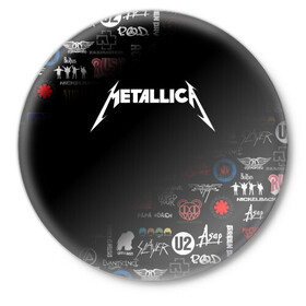 Значок с принтом Metallica | Металлика (Z) в Екатеринбурге,  металл | круглая форма, металлическая застежка в виде булавки | james alan hetfield | джеймс хетфилд | кирк хэмметт | ларс ульрих | металлика | музыка | роберт трухильо | трэш метал | хеви метал