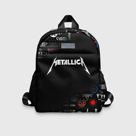 Детский рюкзак 3D с принтом Metallica | Металлика (Z) в Екатеринбурге, 100% полиэстер | лямки с регулируемой длиной, сверху петелька, чтобы рюкзак можно было повесить на вешалку. Основное отделение закрывается на молнию, как и внешний карман. Внутри дополнительный карман. По бокам два дополнительных кармашка | Тематика изображения на принте: james alan hetfield | джеймс хетфилд | кирк хэмметт | ларс ульрих | металлика | музыка | роберт трухильо | трэш метал | хеви метал