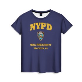 Женская футболка 3D с принтом Бруклин 9-9 департамент NYPD в Екатеринбурге, 100% полиэфир ( синтетическое хлопкоподобное полотно) | прямой крой, круглый вырез горловины, длина до линии бедер | 99 | brooklyn 99 | police | бруклин | бруклин 9 9 | девять девять | департамент | джейк | джеффордс | значок | логотип | нью йорк | перальта | сериал | терри | чарльз бойл