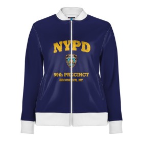Женская олимпийка 3D с принтом Бруклин 9-9 департамент NYPD в Екатеринбурге, 100% полиэстер | Свободный крой, наружные карманы, манжеты, молния, длинный рукав | 99 | brooklyn 99 | police | бруклин | бруклин 9 9 | девять девять | департамент | джейк | джеффордс | значок | логотип | нью йорк | перальта | сериал | терри | чарльз бойл