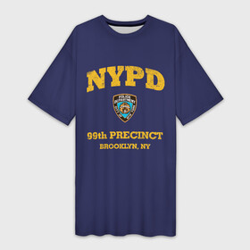 Платье-футболка 3D с принтом Бруклин 9 9 департамент NYPD в Екатеринбурге,  |  | 99 | brooklyn 99 | police | бруклин | бруклин 9 9 | девять девять | департамент | джейк | джеффордс | значок | логотип | нью йорк | перальта | сериал | терри | чарльз бойл