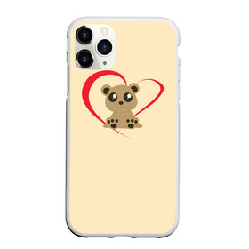 Чехол для iPhone 11 Pro Max матовый с принтом Мишка в Екатеринбурге, Силикон |  | 8марта | brown bear | gift | girls | heart | love | march 8 | plush | spring | весна | девочки | девушкам | коричневый медведь | любовь | мишка | плюшевый | подарок | сердце