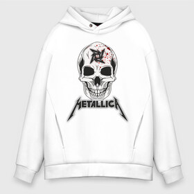 Мужское худи Oversize хлопок с принтом Metallica в Екатеринбурге, френч-терри — 70% хлопок, 30% полиэстер. Мягкий теплый начес внутри —100% хлопок | боковые карманы, эластичные манжеты и нижняя кромка, капюшон на магнитной кнопке | james alan hetfield | rock | джеймс хетфилд | кирк хэмметт | ларс ульрих | металлика | музыка | роберт трухильо | рок | трэш метал | хеви метал