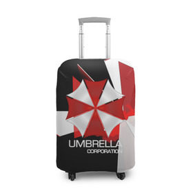 Чехол для чемодана 3D с принтом UMBRELLA CORP. в Екатеринбурге, 86% полиэфир, 14% спандекс | двустороннее нанесение принта, прорези для ручек и колес | biohazard | biohazard 7 | crocodile | fang | game | hand | monster | new umbrella | resident evil | resident evil 7 | umbrella | umbrella corp | umbrella corporation | zombie | обител