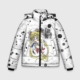 Зимняя куртка для мальчиков 3D с принтом Sailor Moon We can do it! в Екатеринбурге, ткань верха — 100% полиэстер; подклад — 100% полиэстер, утеплитель — 100% полиэстер | длина ниже бедра, удлиненная спинка, воротник стойка и отстегивающийся капюшон. Есть боковые карманы с листочкой на кнопках, утяжки по низу изделия и внутренний карман на молнии. 

Предусмотрены светоотражающий принт на спинке, радужный светоотражающий элемент на пуллере молнии и на резинке для утяжки | ami | girl | mizuno | moon | sailor | tsukino | usagi | ами | банни | волшебница | девушка | малышка | махо сёдзё | мидзуно | минако | мун | рэй | сейлор | усаги | хино | цукино | чибиуса