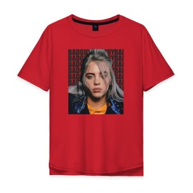 Мужская футболка хлопок Oversize с принтом Billie Eilish (со спиной) в Екатеринбурге, 100% хлопок | свободный крой, круглый ворот, “спинка” длиннее передней части | Тематика изображения на принте: ailish | billi | billie eilish | bury a friend | copycat | crown | dont smile at me | lovely | music | my boy | party favor | pop | били | билли айлиш | музыка | певица | поп | эйлиш