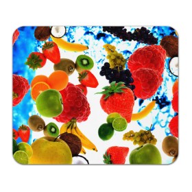 Коврик для мышки прямоугольный с принтом фрукты в Екатеринбурге, натуральный каучук | размер 230 х 185 мм; запечатка лицевой стороны | Тематика изображения на принте: doodling | pattern | textures | tiles | банан | дудлинг | овощи | паттерны | скатерть | тайлы | текстуры | фон | фрукты