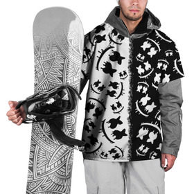 Накидка на куртку 3D с принтом MARSHMELLO в Екатеринбурге, 100% полиэстер |  | black | black and white | marshmello | music | white | белое | маршиеллоу | маска | музыка | музыкант | черное | черное и белое