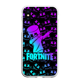 Чехол для iPhone XS Max матовый с принтом FORTNITE X MARSHMELLO в Екатеринбурге, Силикон | Область печати: задняя сторона чехла, без боковых панелей | Тематика изображения на принте: fortnite | fortnite 2 | fortnite x | marshmello | ninja | ninja hyper streamer | ninja streamer | streamer | tyler blevins | маршмелло | ниндзя | фортнайт | фортнайт 2 | фортнайт глава 2