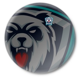 Значок с принтом Форма Panda в Екатеринбурге,  металл | круглая форма, металлическая застежка в виде булавки | design | logo | mascot | баскетбол | герои | дикий | животное | звери | зверь | киберспорт | медведь | охота | панда | сверепый | спортивная | стиль | талисман | фитнес | форма | футбол | хищник | яркие