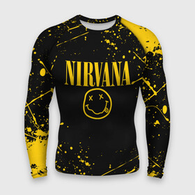 Мужской рашгард 3D с принтом NIRVANA   НИРВАНА (Z) в Екатеринбурге,  |  | cobain | kurt donald cobain | nirvana | smile | альтернативный рок | гранж | дэйв грол | крист новоселич | курт кобейн | нирвана | смайл