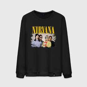 Мужской свитшот хлопок с принтом NIRVANA в Екатеринбурге, 100% хлопок |  | cobain | kurt donald cobain | nirvana | smile | альтернативный рок | гранж | дэйв грол | крист новоселич | курт кобейн | нирвана | смайл