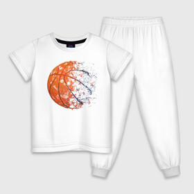 Детская пижама хлопок с принтом BasketBall в Екатеринбурге, 100% хлопок |  брюки и футболка прямого кроя, без карманов, на брюках мягкая резинка на поясе и по низу штанин
 | air | ball | balls | basket | basketball | bulls | game | hip hop | jordan | kobi | lakers | nba | oneill | play | rap | shakil | shaq | sport | баскет | баскетбол | джордан | зож | игра | играть | инста | нба | спорт | стиль | шакил