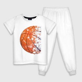 Детская пижама хлопок с принтом BasketBall Style в Екатеринбурге, 100% хлопок |  брюки и футболка прямого кроя, без карманов, на брюках мягкая резинка на поясе и по низу штанин
 | air | ball | balls | basket | basketball | bulls | game | hip hop | jordan | kobi | lakers | nba | oneill | play | rap | shakil | shaq | sport | баскет | баскетбол | джордан | зож | игра | играть | инста | нба | спорт | стиль | шакил
