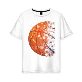 Женская футболка хлопок Oversize с принтом BasketBall Style в Екатеринбурге, 100% хлопок | свободный крой, круглый ворот, спущенный рукав, длина до линии бедер
 | air | ball | balls | basket | basketball | bulls | game | hip hop | jordan | kobi | lakers | nba | oneill | play | rap | shakil | shaq | sport | баскет | баскетбол | джордан | зож | игра | играть | инста | нба | спорт | стиль | шакил