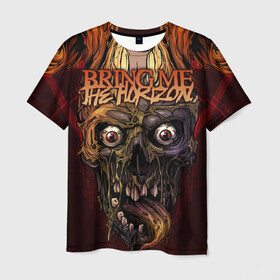 Мужская футболка 3D с принтом Bring Me the Horizon в Екатеринбурге, 100% полиэфир | прямой крой, круглый вырез горловины, длина до линии бедер | bmth | metal | music | official | rca records label | rock | sempiternal | video | британская | группа | дэткор | поп | рок