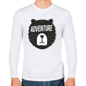 Мужской лонгслив хлопок с принтом Bear Adventure в Екатеринбурге, 100% хлопок |  | adventure | altai | altay | animal | bear | follow | forest | hipster | insta | noize | siberia | sibir | style | trip | алтай | лес | медведь | михалыч | миша | поездка | приключение | путешествие | сибирь | хипстер