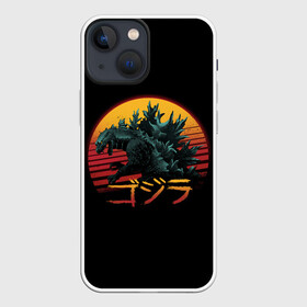 Чехол для iPhone 13 mini с принтом GODZILLA | ГОДЗИЛЛА (Z) в Екатеринбурге,  |  | comic con | godzilla | gojira | logo | годзилла | знаки | иероглифы | лого | монстр | фильм | чудовище