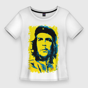 Женская футболка 3D Slim с принтом Че Гевара в Екатеринбурге,  |  | ernesto guevara | голова | известный | куба | личность | популярный | революционер | революция | че | че гевара | человек | эрнесто