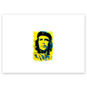 Поздравительная открытка с принтом Че Гевара в Екатеринбурге, 100% бумага | плотность бумаги 280 г/м2, матовая, на обратной стороне линовка и место для марки
 | ernesto guevara | голова | известный | куба | личность | популярный | революционер | революция | че | че гевара | человек | эрнесто