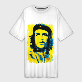 Платье-футболка 3D с принтом Че Гевара в Екатеринбурге,  |  | ernesto guevara | голова | известный | куба | личность | популярный | революционер | революция | че | че гевара | человек | эрнесто