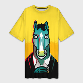 Платье-футболка 3D с принтом BoJack Horseman в Екатеринбурге,  |  | bojack horseman | конь боджек