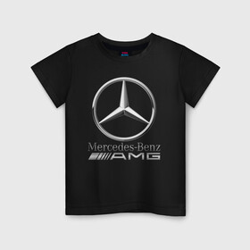 Детская футболка хлопок с принтом MERCEDES-BENZ AMG в Екатеринбурге, 100% хлопок | круглый вырез горловины, полуприлегающий силуэт, длина до линии бедер | amg | auto | carbon | mercedes | sport | авто | автомобиль | автомобильные | амг | бренд | карбон | марка | машины | мерседес | спорт