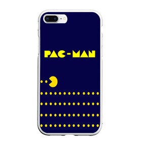 Чехол для iPhone 7Plus/8 Plus матовый с принтом PAC-MAN в Екатеринбурге, Силикон | Область печати: задняя сторона чехла, без боковых панелей | 1980 | game | ghostbusters | pac man | игра | монстры | охотники за привидениями | пэкмен | уровень | ход