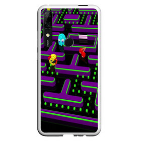 Чехол для Honor P Smart Z с принтом PAC-MAN 3D в Екатеринбурге, Силикон | Область печати: задняя сторона чехла, без боковых панелей | Тематика изображения на принте: 1980 | game | ghostbusters | pac man | игра | монстры | охотники за привидениями | пэкмен | уровень | ход