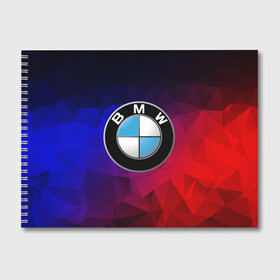 Альбом для рисования с принтом BMW NEON в Екатеринбурге, 100% бумага
 | матовая бумага, плотность 200 мг. | bmw | bmw motorsport | bmw performance | carbon | m | motorsport | performance | sport | бмв | карбон | моторспорт | спорт