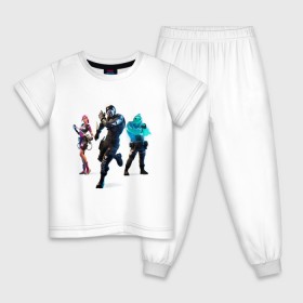 Детская пижама хлопок с принтом Fortnite Фортнайт в Екатеринбурге, 100% хлопок |  брюки и футболка прямого кроя, без карманов, на брюках мягкая резинка на поясе и по низу штанин
 | Тематика изображения на принте: для самых топовых игроков