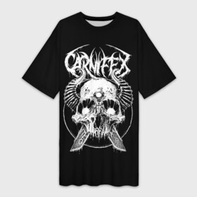 Платье-футболка 3D с принтом Carnifex в Екатеринбурге,  |  | behemoth | black | blackmetal | burzum | carnifex | punk | rock | suicide silence