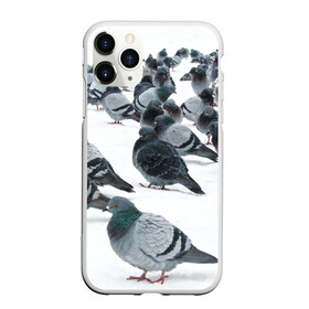 Чехол для iPhone 11 Pro матовый с принтом Голуби в Екатеринбурге, Силикон |  | bird | pigeon | russia | snow | winter | голубь | животные | зима | курлык | птицы | россия | снег | текстура | фон | фотография