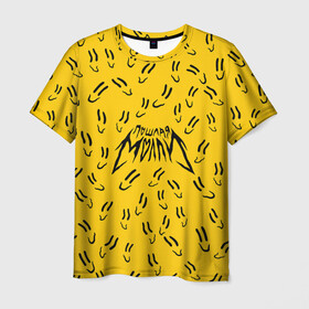 Мужская футболка 3D с принтом Пошлая Молли Смайлики в Екатеринбурге, 100% полиэфир | прямой крой, круглый вырез горловины, длина до линии бедер | pop | punk | rock | желтый | лого | панк | паттерн | поп | рок | смайл | смайлик