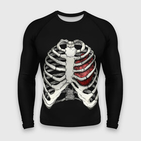 Мужской рашгард 3D с принтом My Heart в Екатеринбурге,  |  | Тематика изображения на принте: bone | bones | chest | heart | hearts | love | organ | organs | ribs | skeleton | x ray | грудная клетка | кости | кость | орган | органы | ребра | рентген | сердца | сердце | скелет