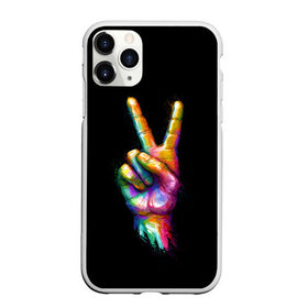 Чехол для iPhone 11 Pro Max матовый с принтом V в Екатеринбурге, Силикон |  | finger | fingers | gesture | glitch | hand | peace | sign | v | victory | глитч | жест | знак | краски | лич | мир | палец | пальцами | пальцы | победа | рука | руки | сигна | хиппи