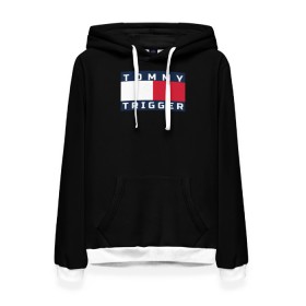 Женская толстовка 3D с принтом Tommy Hilfiger, tommy trigger в Екатеринбурге, 100% полиэстер  | двухслойный капюшон со шнурком для регулировки, мягкие манжеты на рукавах и по низу толстовки, спереди карман-кенгуру с мягким внутренним слоем. | tommy hilfiger   tommy trigger | одежда hilfiger