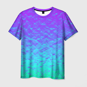 Мужская футболка 3D с принтом ПЕРЛАМУТР в Екатеринбурге, 100% полиэфир | прямой крой, круглый вырез горловины, длина до линии бедер | neon | retro | абстракция | блестки | вода | волны | краски | неон | неоновый | перламутр | поп | радуга | ретро | текстура | фиолетовый