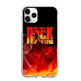 Чехол для iPhone 11 Pro Max матовый с принтом Queen - We Will Rock You в Екатеринбурге, Силикон |  | freddie mercury | paul | queen | quen | богемская рапсодия | брайан мэй | глэм | группа | джон дикон | квин | королева | куин | меркури | меркьюри | музыкант | мэркури | певец | песня | поп | роджер тейлор | рок