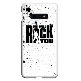 Чехол для Samsung S10E с принтом Queen - We Will Rock You в Екатеринбурге, Силикон | Область печати: задняя сторона чехла, без боковых панелей | freddie mercury | paul | queen | quen | богемская рапсодия | брайан мэй | глэм | группа | джон дикон | квин | королева | куин | меркури | меркьюри | музыкант | мэркури | певец | песня | поп | роджер тейлор | рок