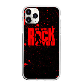 Чехол для iPhone 11 Pro матовый с принтом Queen - We Will Rock You в Екатеринбурге, Силикон |  | freddie mercury | paul | queen | quen | богемская рапсодия | брайан мэй | глэм | группа | джон дикон | квин | королева | куин | меркури | меркьюри | музыкант | мэркури | певец | песня | поп | роджер тейлор | рок