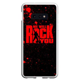 Чехол для Samsung S10E с принтом Queen - We Will Rock You в Екатеринбурге, Силикон | Область печати: задняя сторона чехла, без боковых панелей | Тематика изображения на принте: freddie mercury | paul | queen | quen | богемская рапсодия | брайан мэй | глэм | группа | джон дикон | квин | королева | куин | меркури | меркьюри | музыкант | мэркури | певец | песня | поп | роджер тейлор | рок